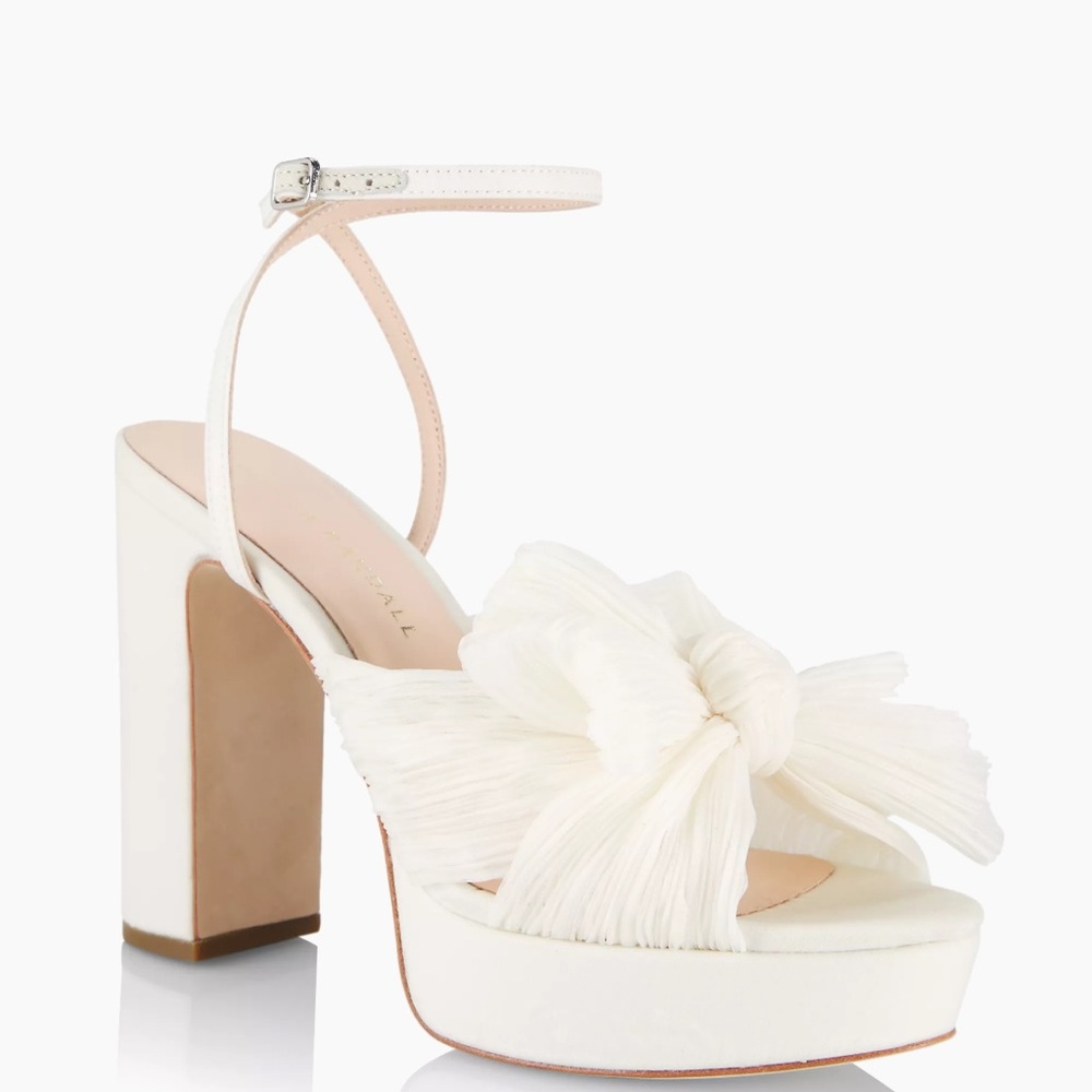 Natalia 115MM Pleated Bow Platform Sandals - Picture 10 of 11